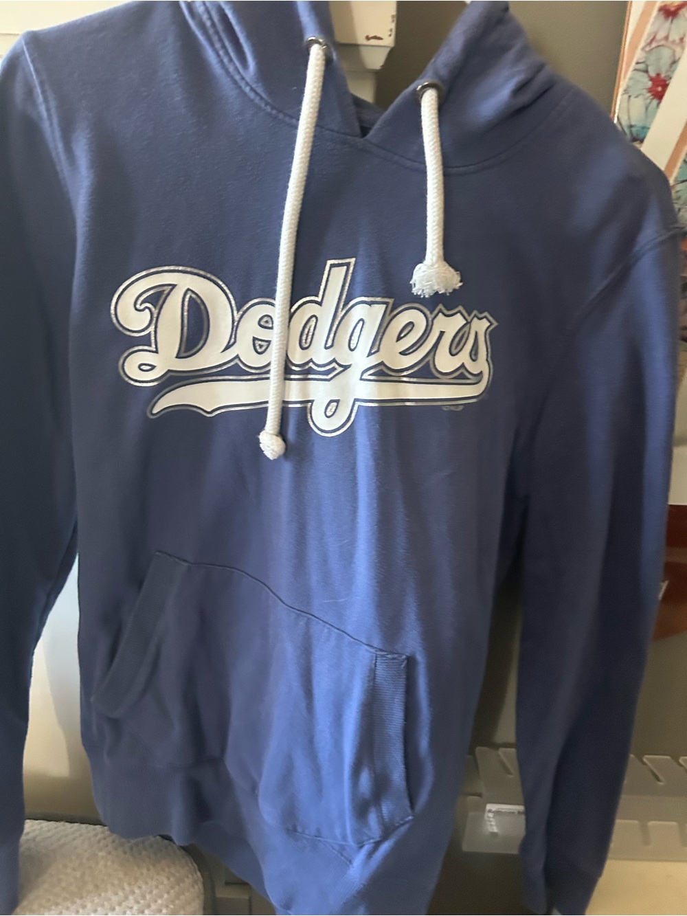 Los Angeles Dodgers Blue hoodie women size medium as is condition